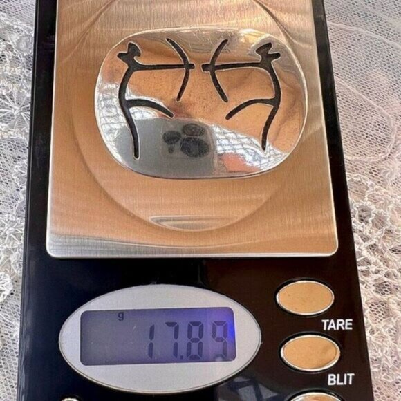 Vintage Taxco Mexico 950 Sterling Bow & Arrow Duel Overlay Pin W/ 925 Converter - Picture 8 of 9